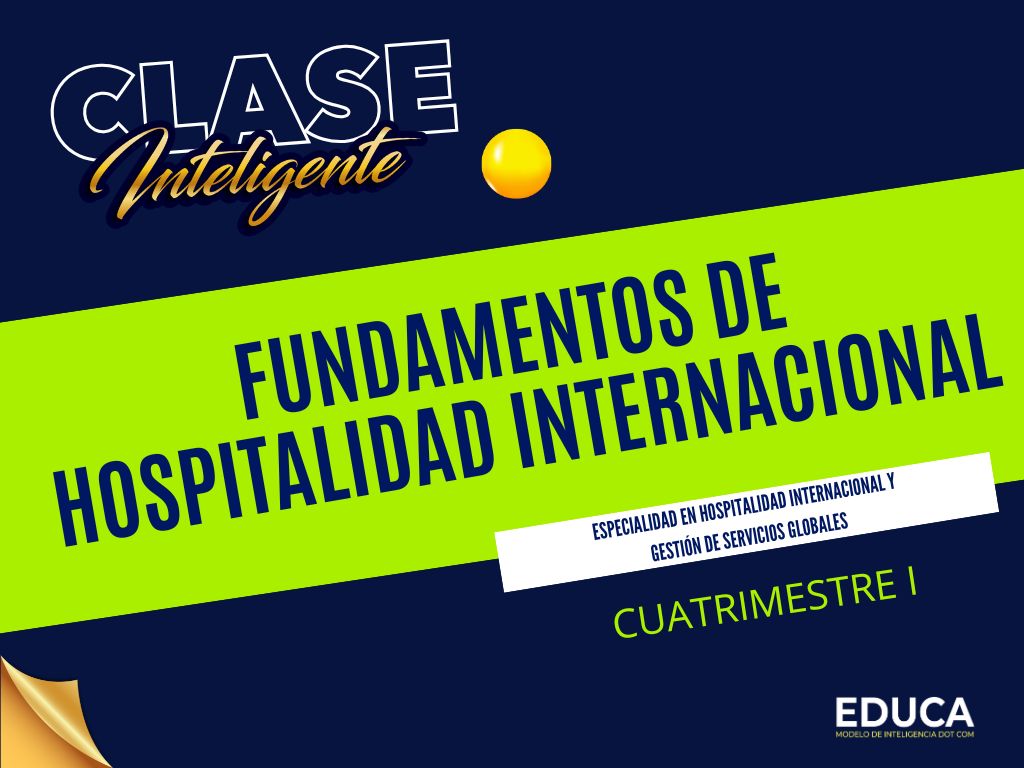 FUNDAMENTOS DE HOSPITALIDAD INTERNACIONAL